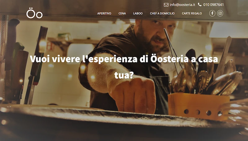 pagina chef sito web oosteriagenova.it